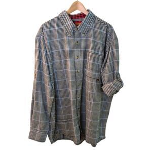 Braeval Tiera Flannel Cotton Wool Shirt Vented Black Blue XL